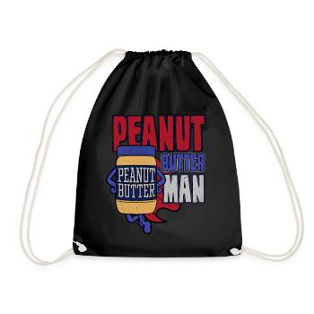 Peanut Butter Man - Turnbeutel - Schwarz - Vorne