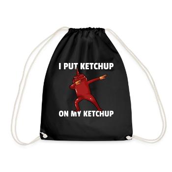 Dabbing Ketchup Tomato Dab Sauce - Drawstring Bag - black - Front
