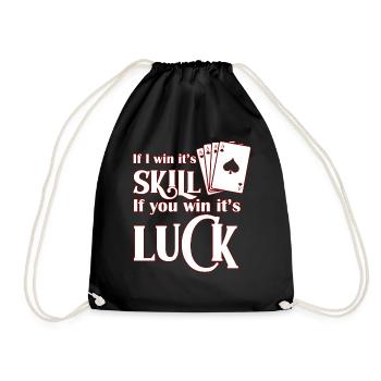 poker - Drawstring Bag - black - Front