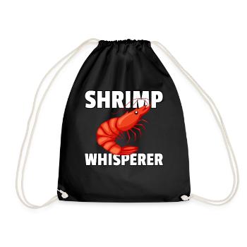 Shrimp Shrimp Crab Fish Vintage Retro - Drawstring Bag - black - Front