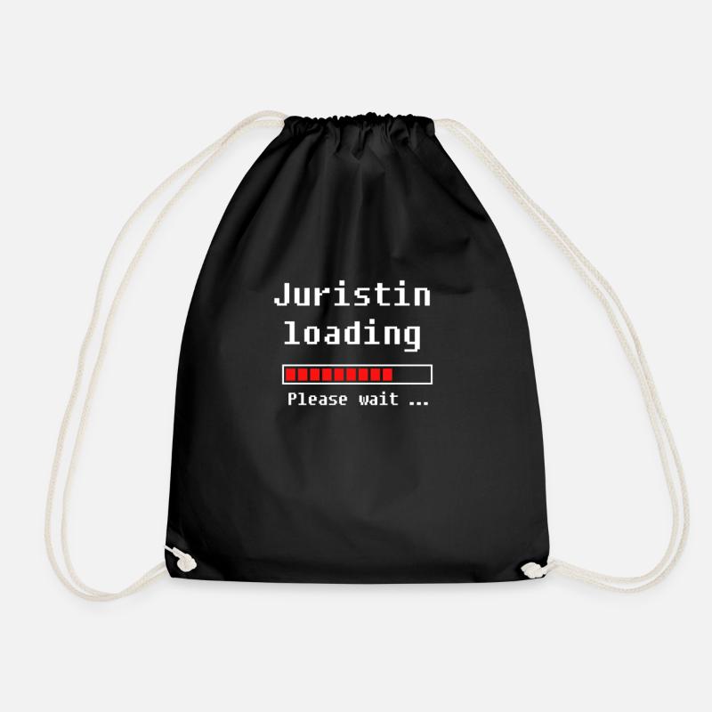 Juristin loading - Jura Juristen Geschenk - Turnbeutel - Schwarz