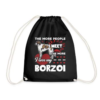 J'aime mon Barzoï - Sac de sport léger - noir - Devant