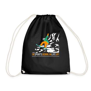 SNOWBOARDER SNOWBOARDING SNOWBOARD SPORT ist Leben - Turnbeutel - Schwarz - Vorne