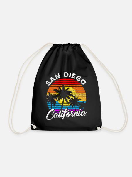 San Diego - Drawstring Bag - black