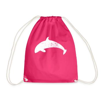Orca - Drawstring Bag - fuchsia - Front