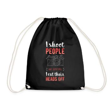 Photographer Photography Photographing Photographer - Drawstring Bag - black - Front