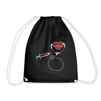 Ambulance paramédicale sur appel - Sac de sport léger - noir - Devant