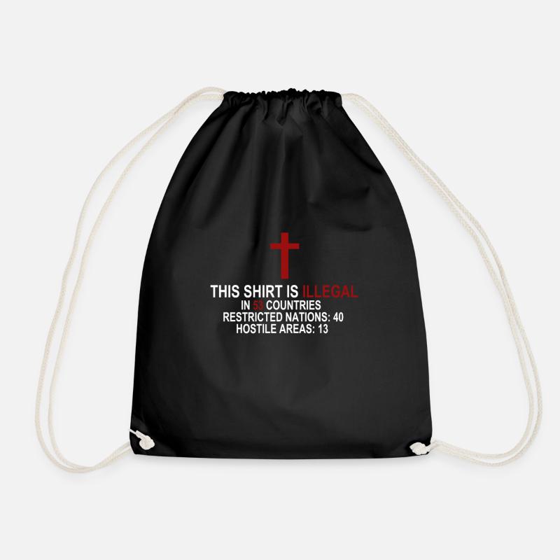 Christianity gift - Drawstring Bag - black