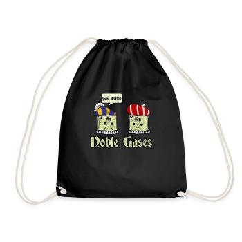 Chemistry nerd noble gases - Drawstring Bag - black - Front
