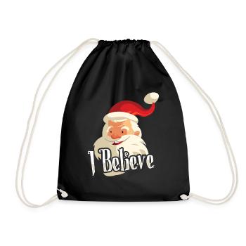 I believe in Santa Claus - Turnbeutel - Schwarz - Vorne