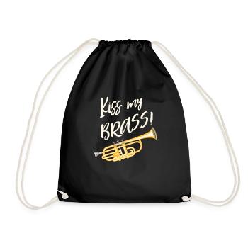 Kiss My Brass Band Trompete - Turnbeutel - Schwarz - Vorne