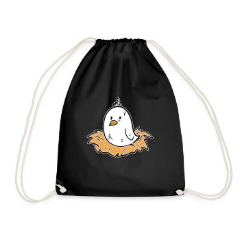 oiseaux - Sac de sport léger - noir - Devant