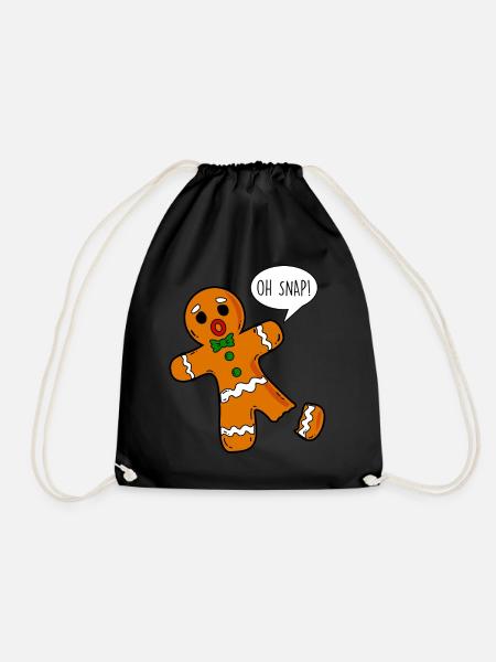 Weihnachtskeks - Oh snap! - Turnbeutel - Schwarz
