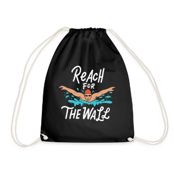 Swimming Swimmer Butterfly Swim - Drawstring Bag - black - Front