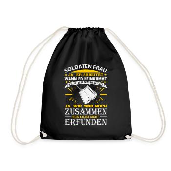 Soldaten Frau - Turnbeutel - Schwarz - Vorne