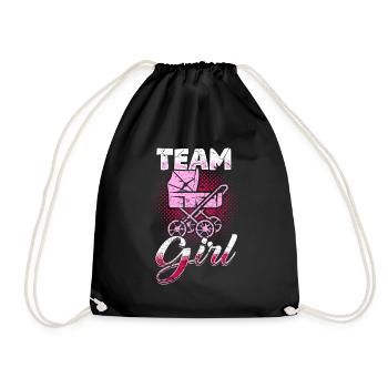 Equipe Fille Grossesse Fille Fille Naissance - Sac de sport léger - noir - Devant