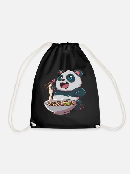 Ramen Pandabär - Turnbeutel - Schwarz
