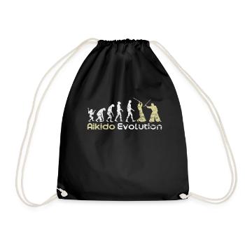 Cadeau d'évolution des arts martiaux aïkido - Sac de sport léger - noir - Devant