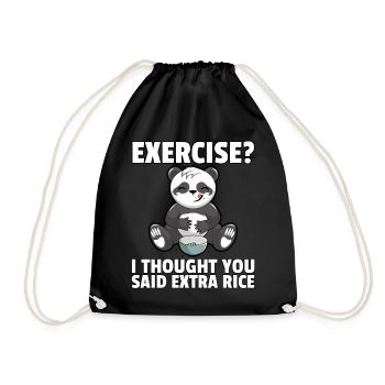 Panda Panda Bear Big Funny Sweetie - Drawstring Bag - black - Front