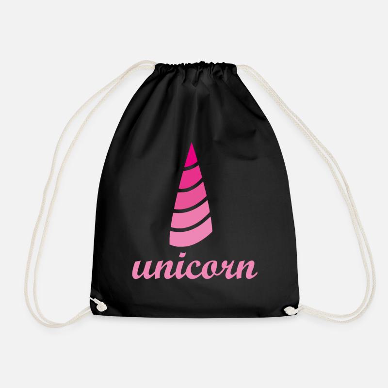 unicorn unicorn - Drawstring Bag - black