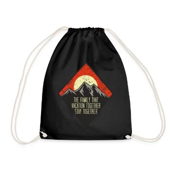 Vacances en famille ensemble - Sac de sport léger - noir - Devant