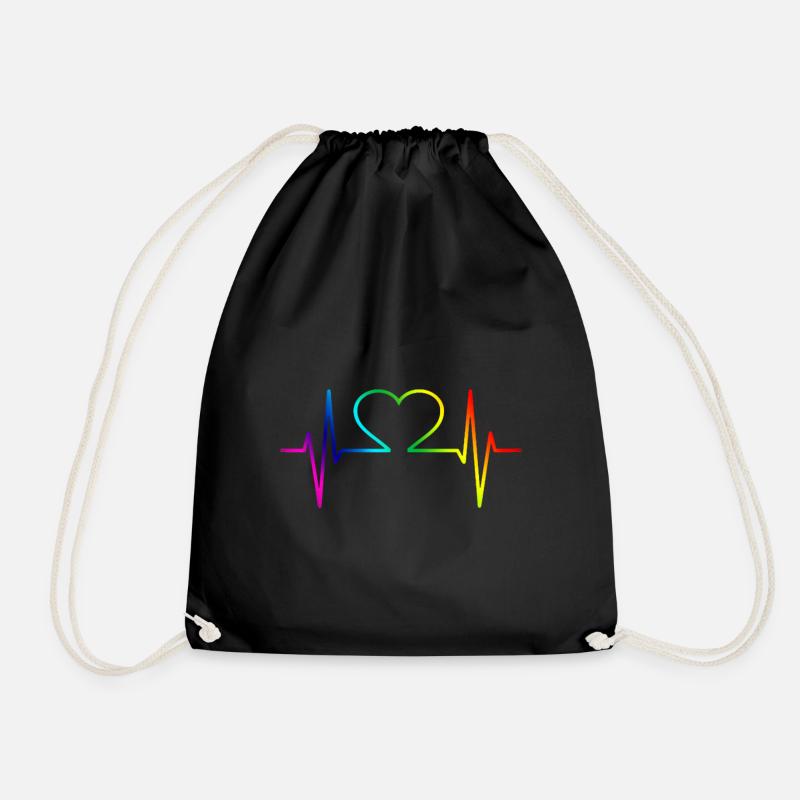 Gay Pride Gift - Drawstring Bag - black