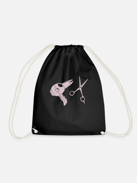 hair stylist - Drawstring Bag - black