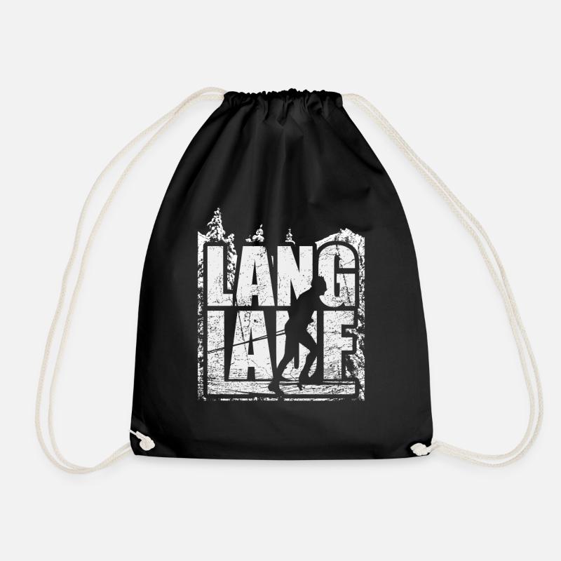Langlaufen Langläufer Skating Skilanglauf - Turnbeutel - Schwarz