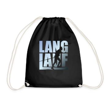 Skilanglauf Langläufer - Turnbeutel - Schwarz - Vorne