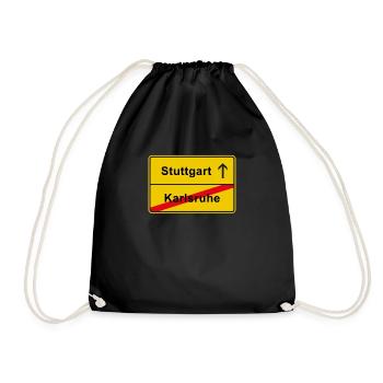 Stuttgart 1893 Neckarstadion Derby anti Karlsruhe - Turnbeutel - Schwarz - Vorne