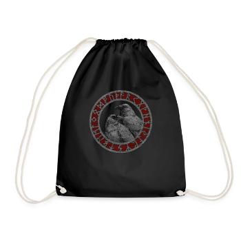Runes Vegvisir Et Les Corbeaux D'Odin Hugin Et Munin - Sac de sport léger - noir - Devant
