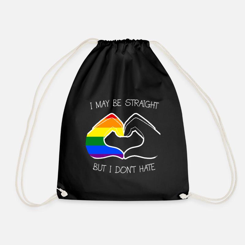 Gay Pride Gift - Drawstring Bag - black