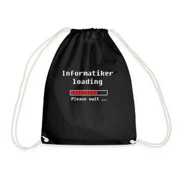Informatiker loading - IT Informatiker EDV - Turnbeutel - Schwarz - Vorne