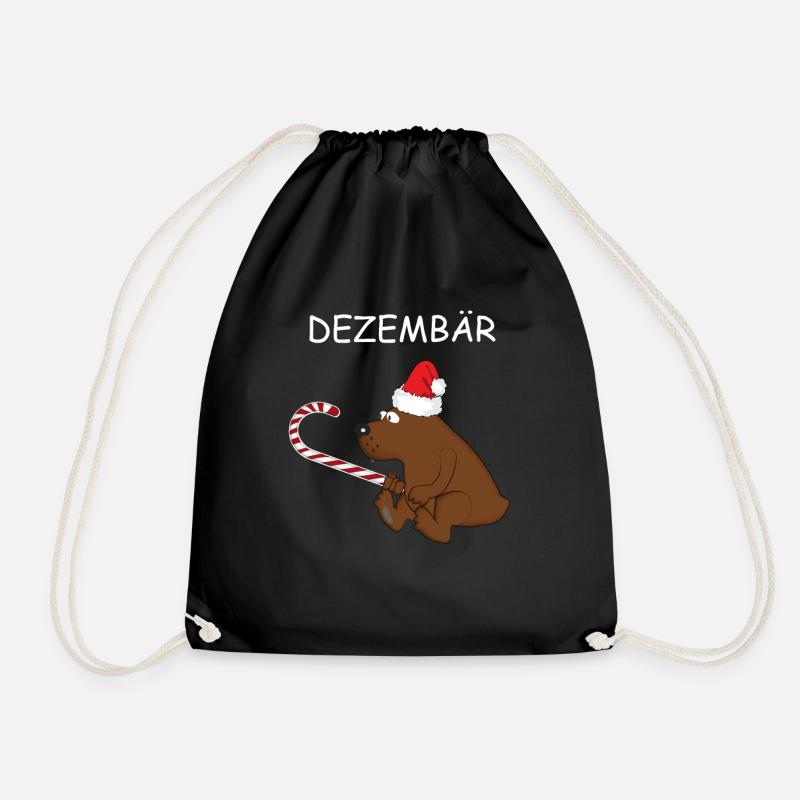 Dezember Bär Weihnachten Dezembär - Turnbeutel - Schwarz