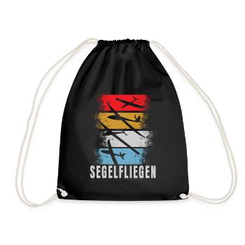 Gliding retro - Drawstring Bag - black - Front