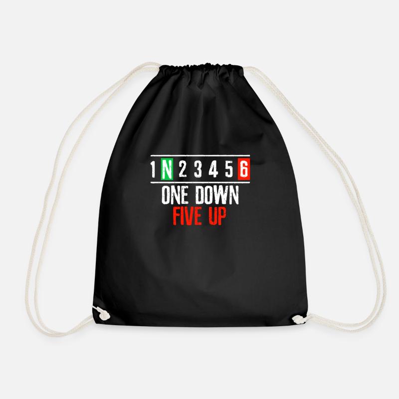 Motorcycle Motorcycling Countdown - Drawstring Bag - black