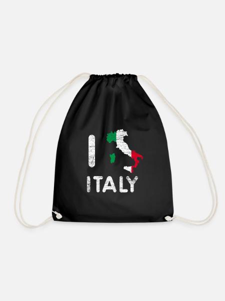 Italy Geschenk - Turnbeutel - Schwarz
