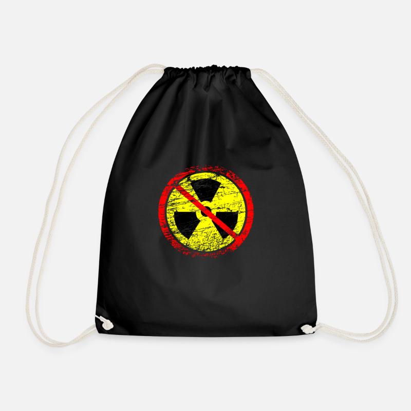 Anti Atomkraft Atomkraftwerke Atommüll Atomenergie - Turnbeutel - Schwarz