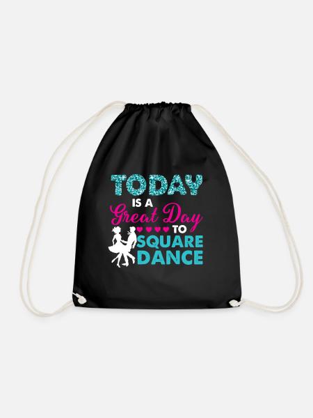 Square Dance Tänzer Geschenk - Turnbeutel - Schwarz