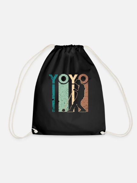 YOYO retro vintage Geschenk - Turnbeutel - Schwarz