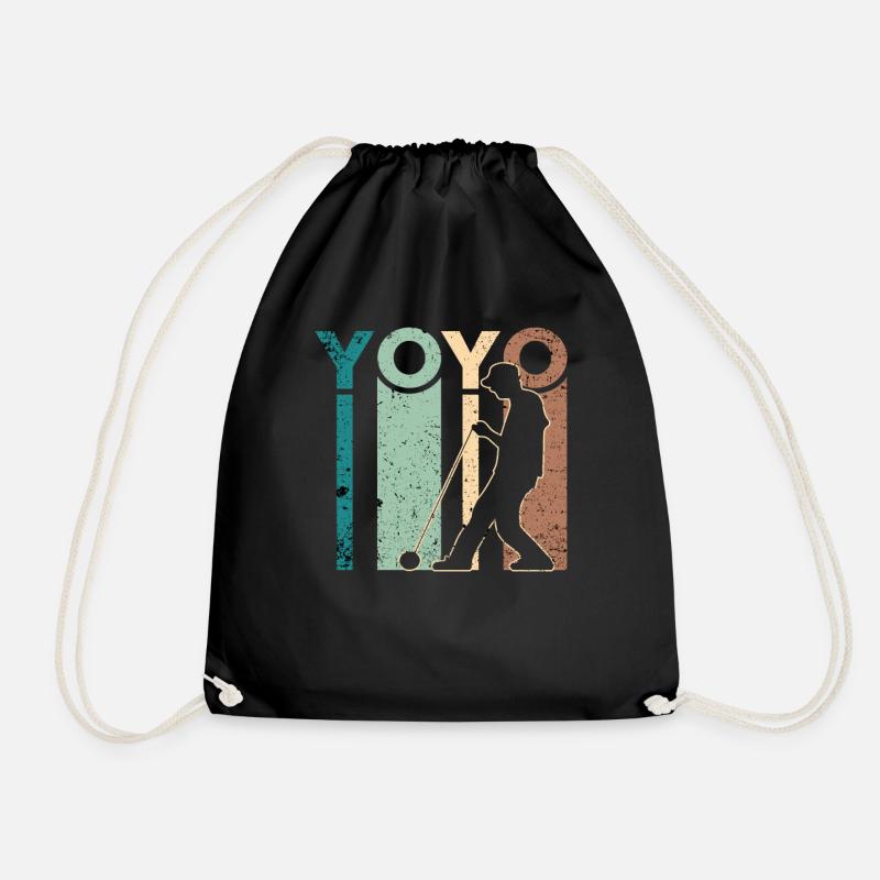 YOYO retro vintage Geschenk - Turnbeutel - Schwarz