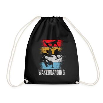Wakeboard rétro - Sac de sport léger - noir - Devant