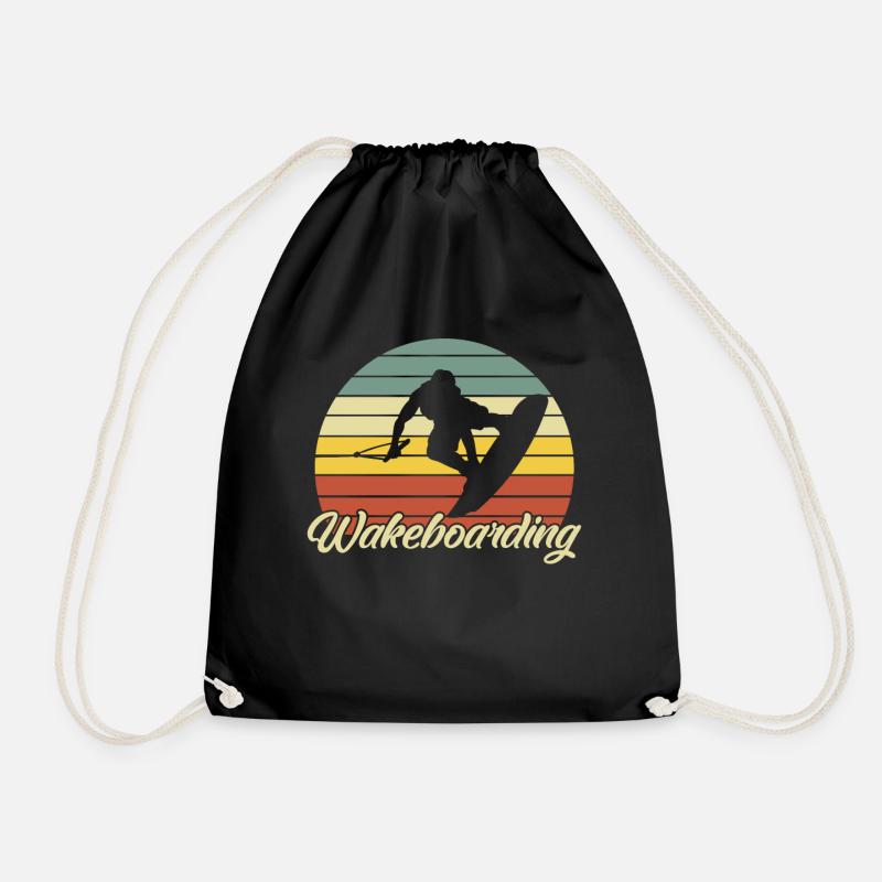 Wakeboard Geschenk - Turnbeutel - Schwarz