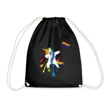 Gay Pride Geschenk - Turnbeutel - Schwarz - Vorne