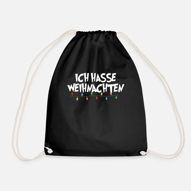 Ich hasse Weihnachten Anti XMAS - Turnbeutel - Schwarz