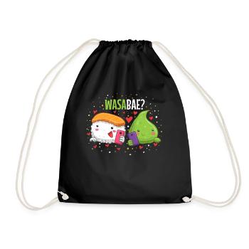 Sushi Wasabi Couples Saint Valentin Pun Japonais - Sac de sport léger - noir - Devant