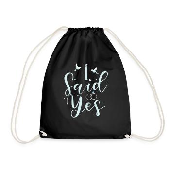 engagement - Drawstring Bag - black - Front