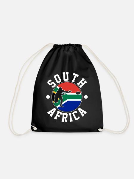 South Africa rugby - Drawstring Bag - black