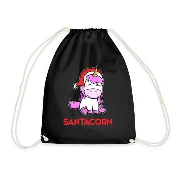 Christmas unicorn Christmas unicorn - Drawstring Bag - black - Front