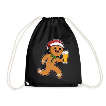 Bonhomme en pain d'épice - Sac de sport léger - noir - Devant